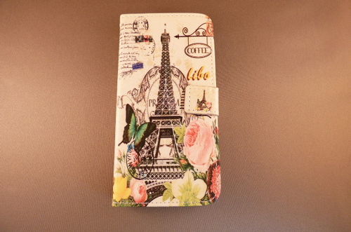 iPhone bookcase Paris flower 6 plus