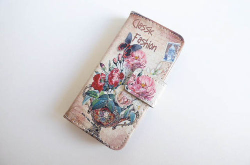iPhone 5/5s bookcase flower
